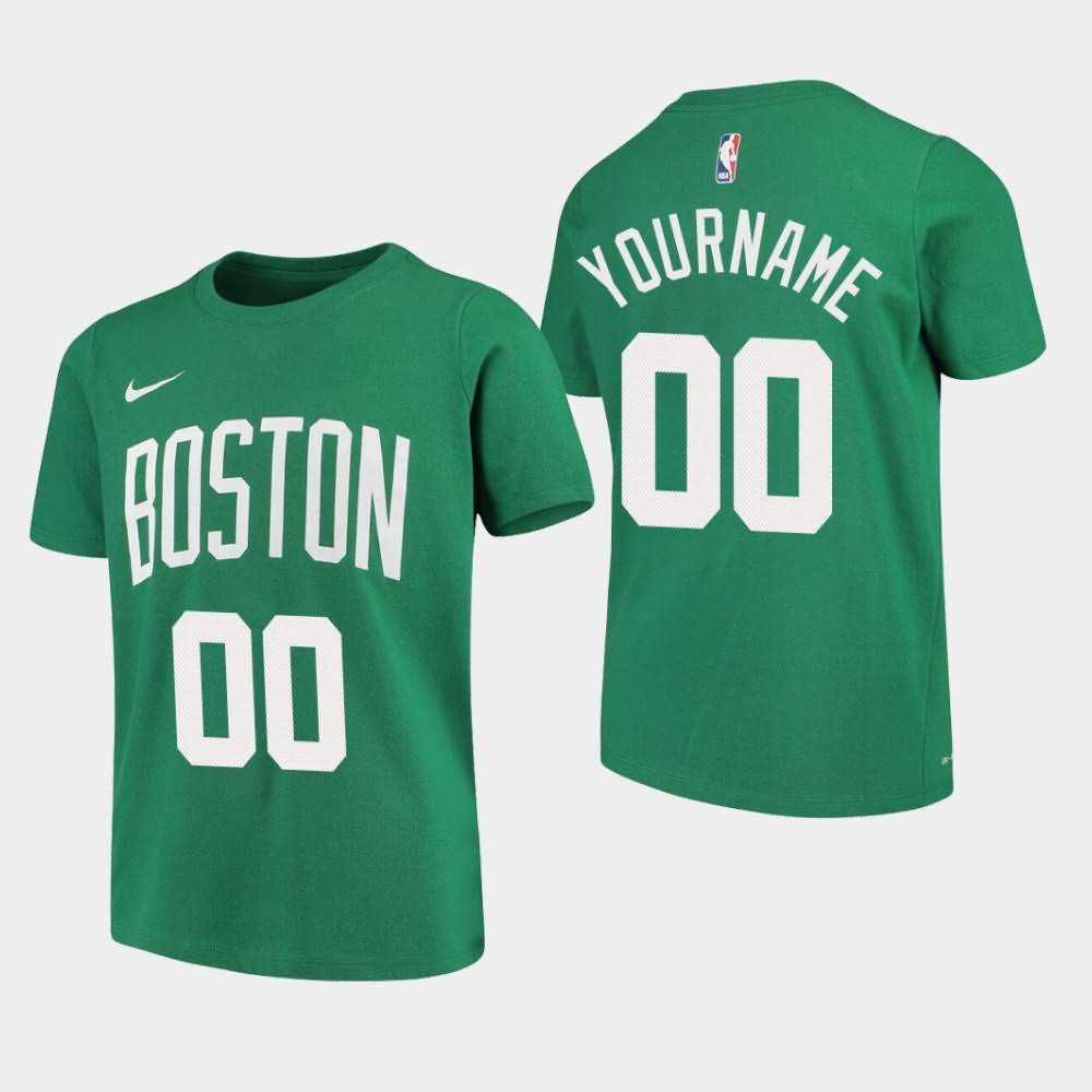 Youth Boston Celtics #00 Custom Kelly Green Performance T-Shirt WEJ45E4C