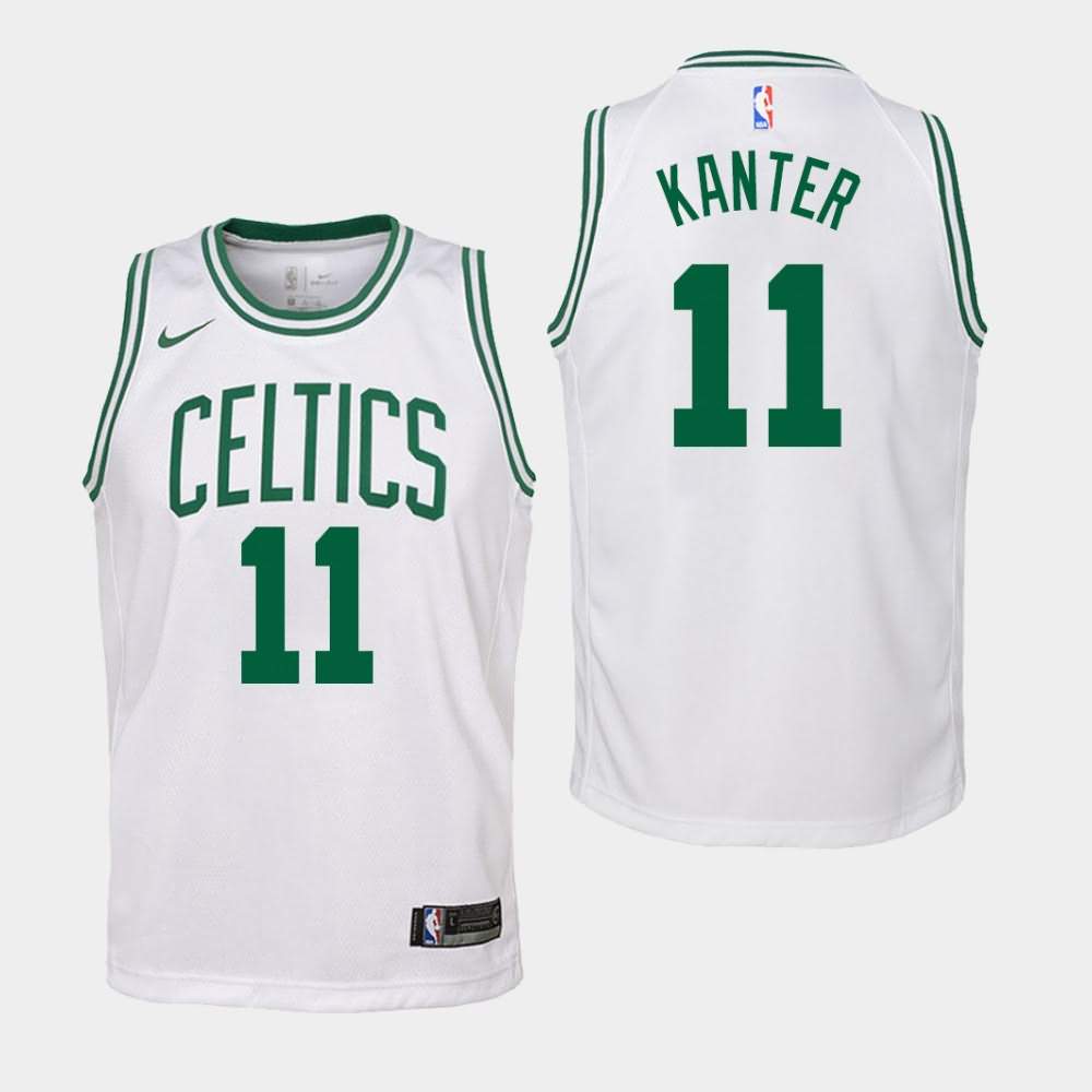 Youth Boston Celtics #11 Enes Kanter White Association Jersey BNT83E2A