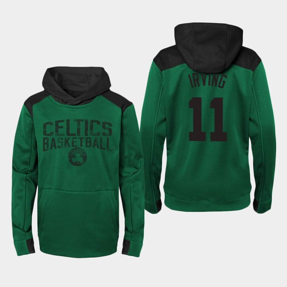 Youth Boston Celtics #11 Kyrie Irving Green Off The Court Hoodie OXX64E7G