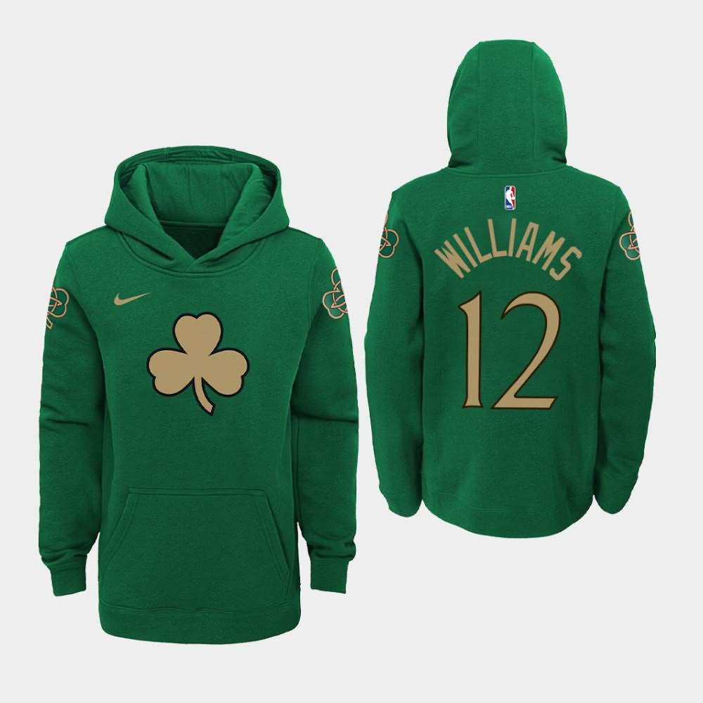 Youth Boston Celtics #12 Grant Williams Green 2020 Season City Hoodie NGR46E6E
