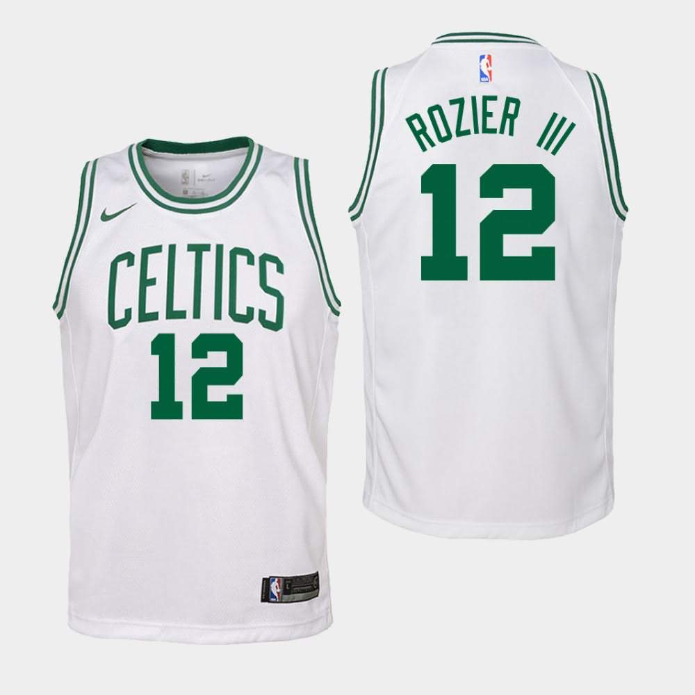 Youth Boston Celtics #12 Terry Rozier III White Association Jersey NED54E6Y