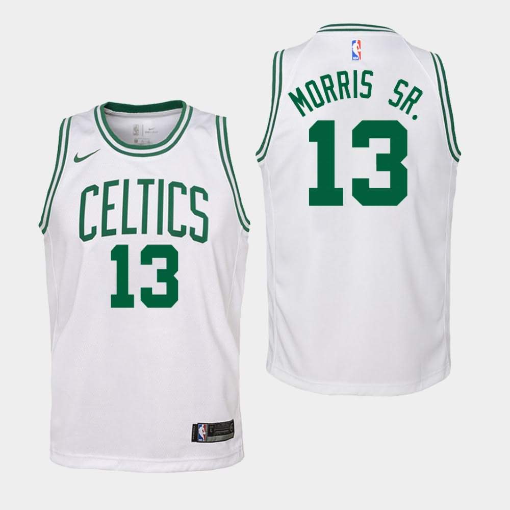 Youth Boston Celtics #13 Marcus Morris Sr. White Association Jersey ERM83E4N