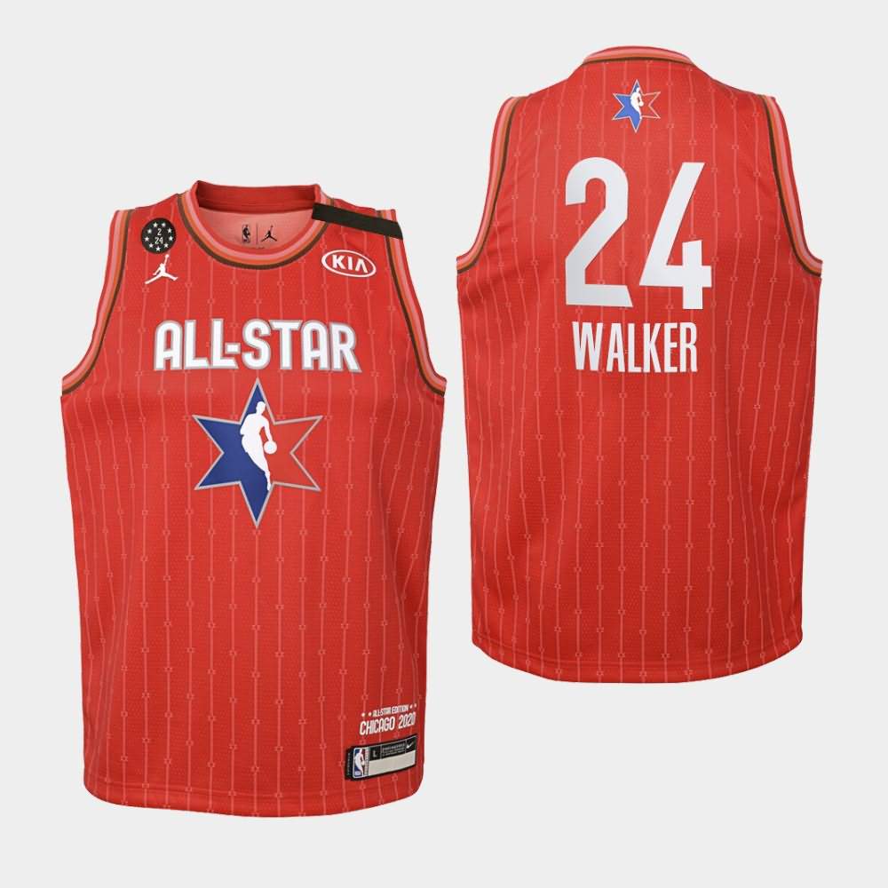 Youth Boston Celtics #24 Kemba Walker Red Team Giannis 2020 NBA All-Star Game Jersey XUP75E5L