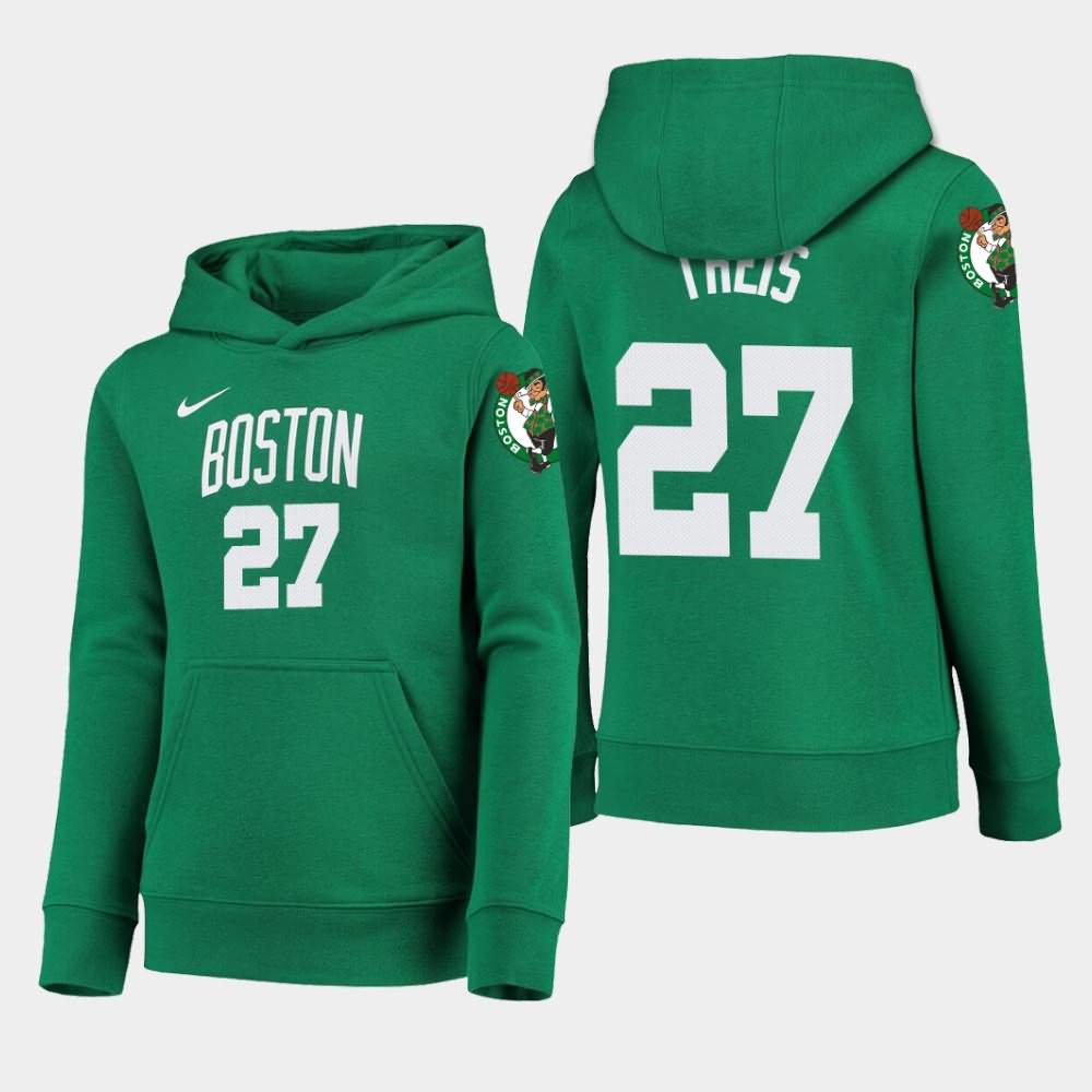 Youth Boston Celtics #27 Daniel Theis Kelly Green 2020 Season Icon Hoodie FMZ76E6O