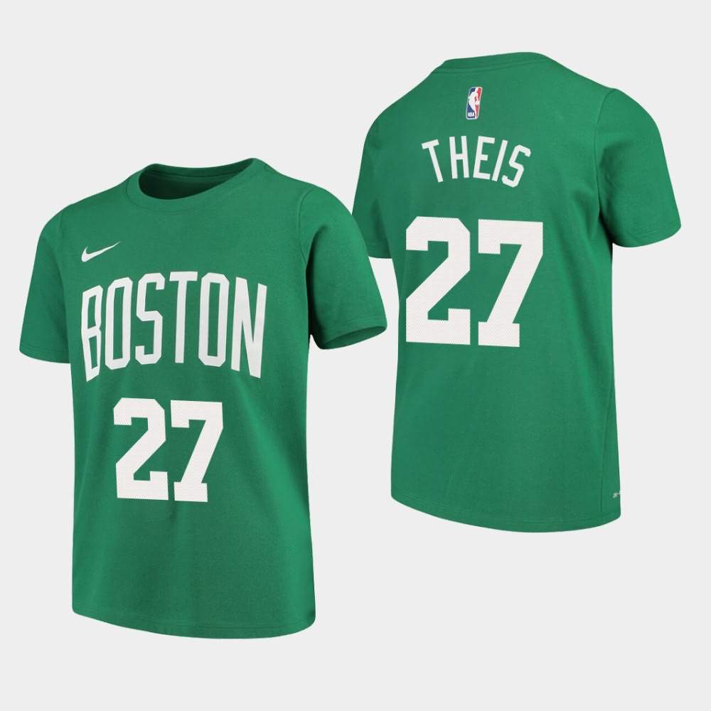 Youth Boston Celtics #27 Daniel Theis Kelly Green Performance T-Shirt NFJ27E4V