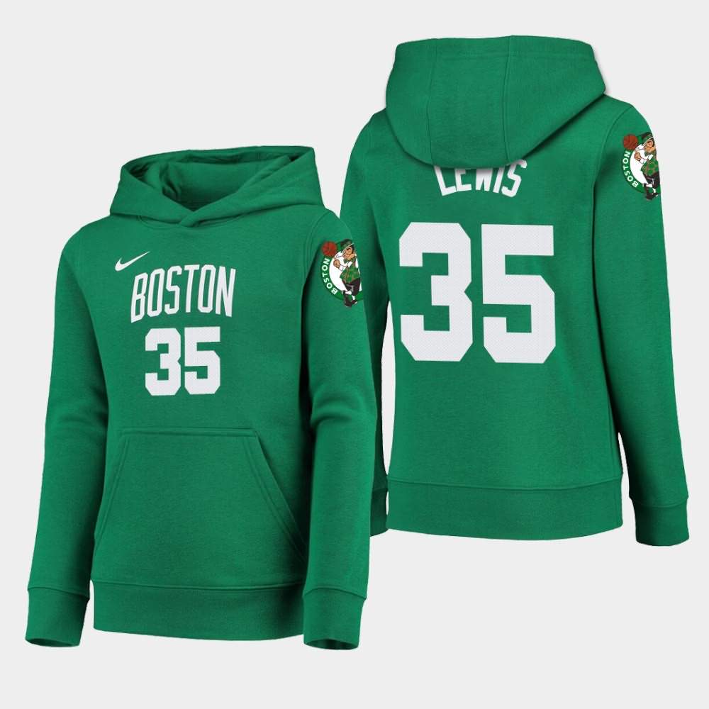 Youth Boston Celtics #35 Reggie Lewis Kelly Green 2020 Season Icon Hoodie MSW24E6R