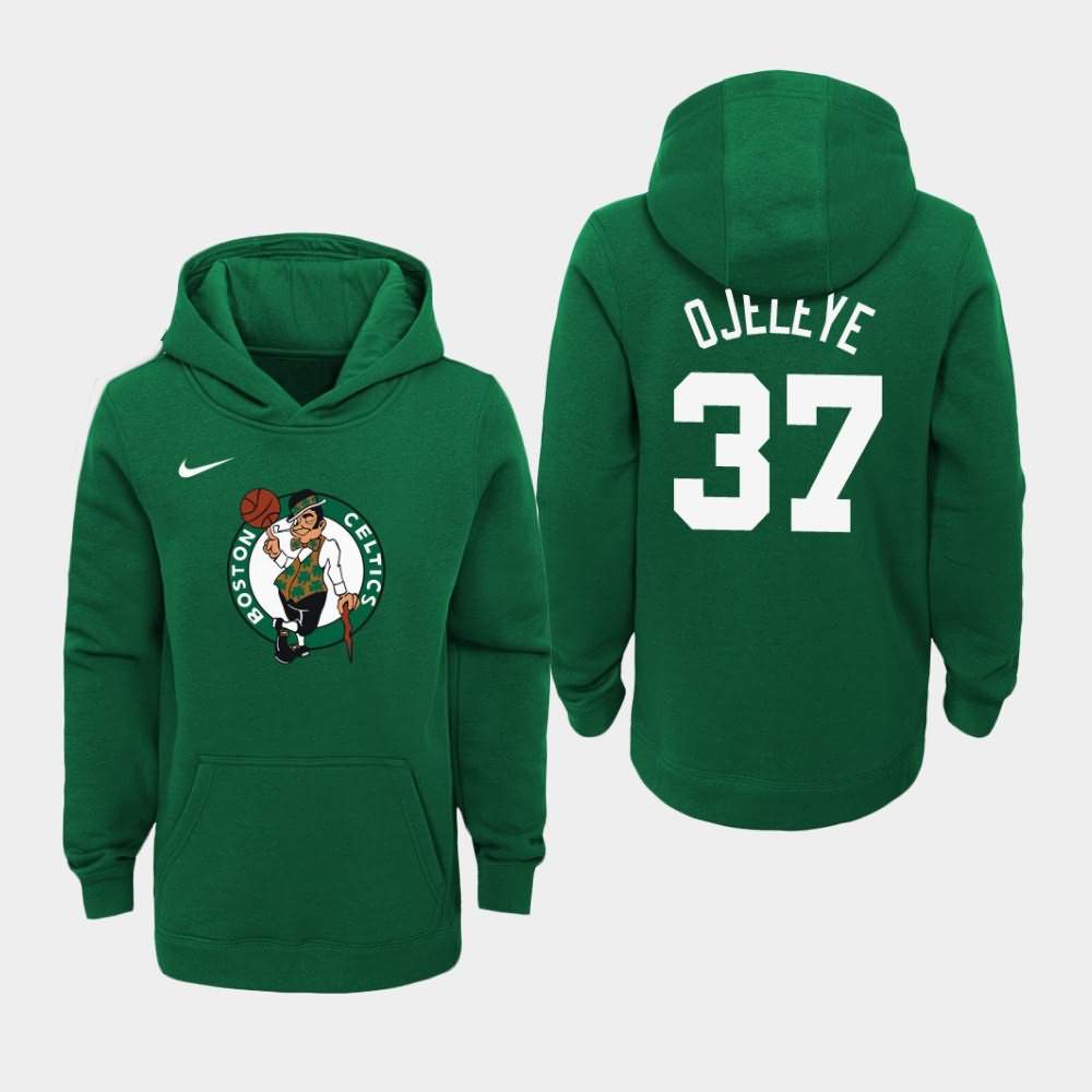 Youth Boston Celtics #37 Semi Ojeleye Green Primary Logo Hoodie BRC85E8A