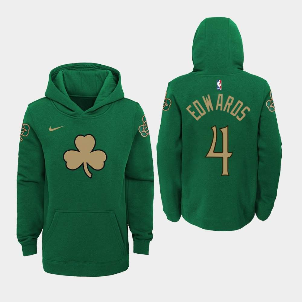 Youth Boston Celtics #4 Carsen Edwards Green 2020 Season City Hoodie LFJ41E0F