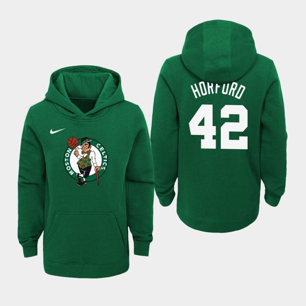 Youth Boston Celtics #42 Al Horford Green Primary Logo Hoodie UJJ52E5G