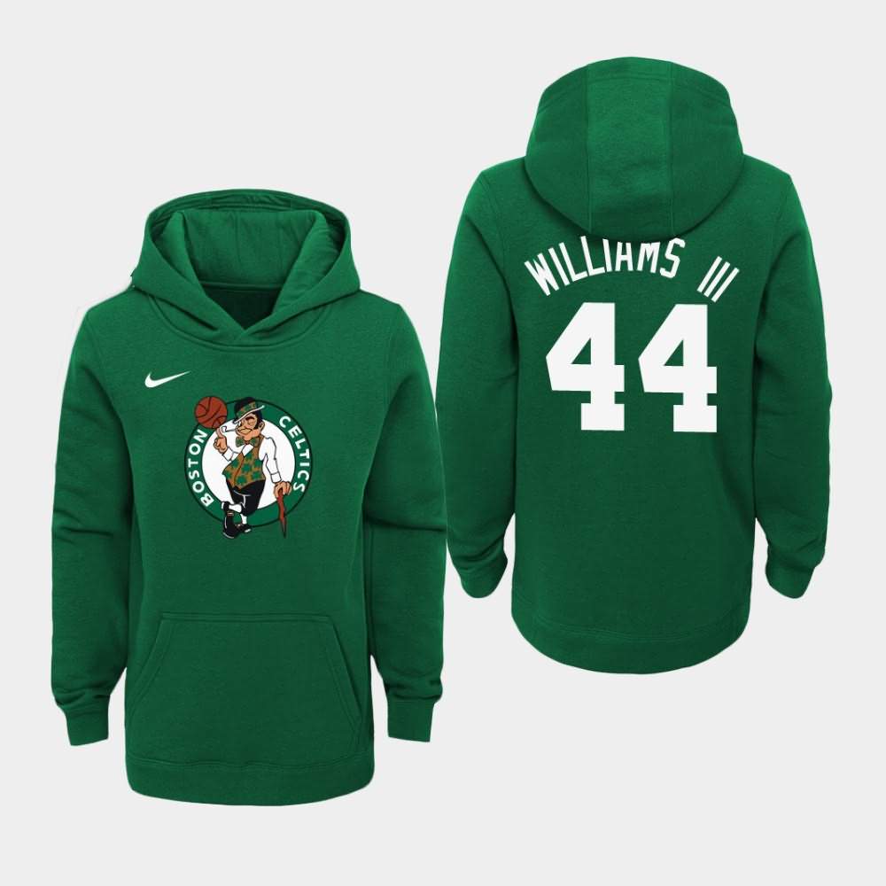 Youth Boston Celtics #44 Robert Williams III Green Primary Logo Hoodie FQS45E4Y