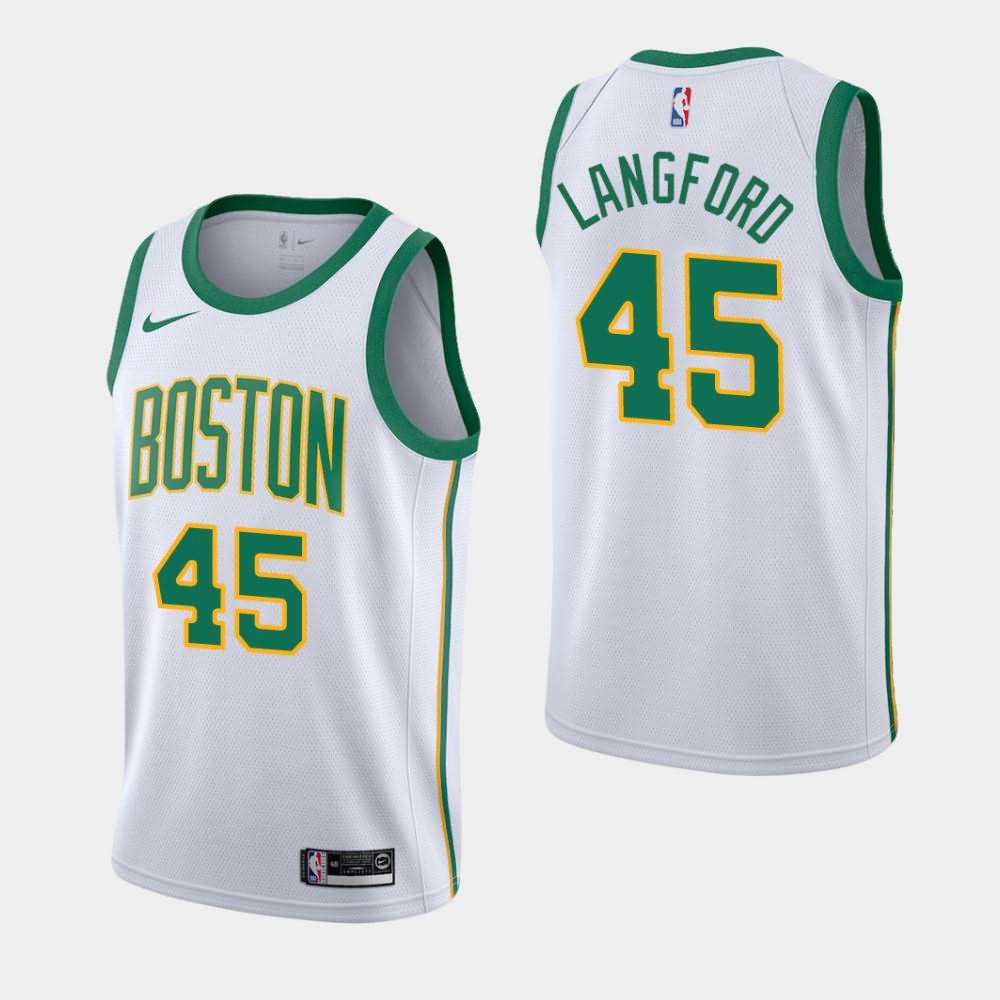 Youth Boston Celtics #45 Romeo Langford White City Jersey IXH83E3I