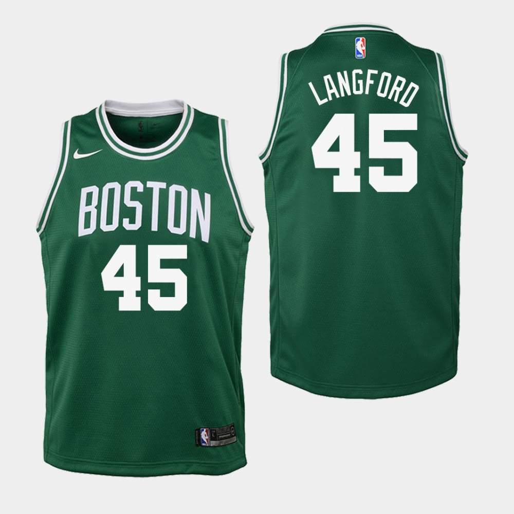 Youth Boston Celtics #45 Romeo Langford Green Icon Jersey CBZ48E6B
