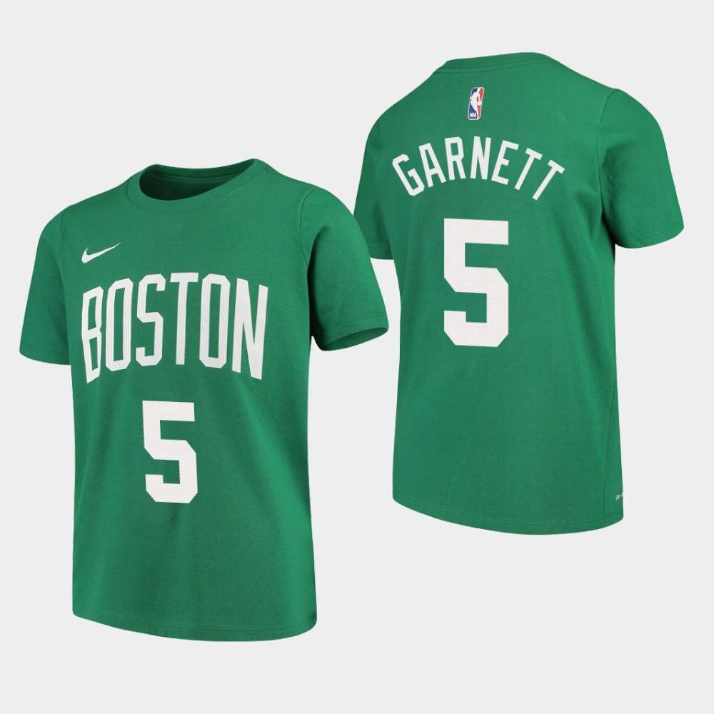 Youth Boston Celtics #5 Kevin Garnett Kelly Green Performance T-Shirt UTG65E1P