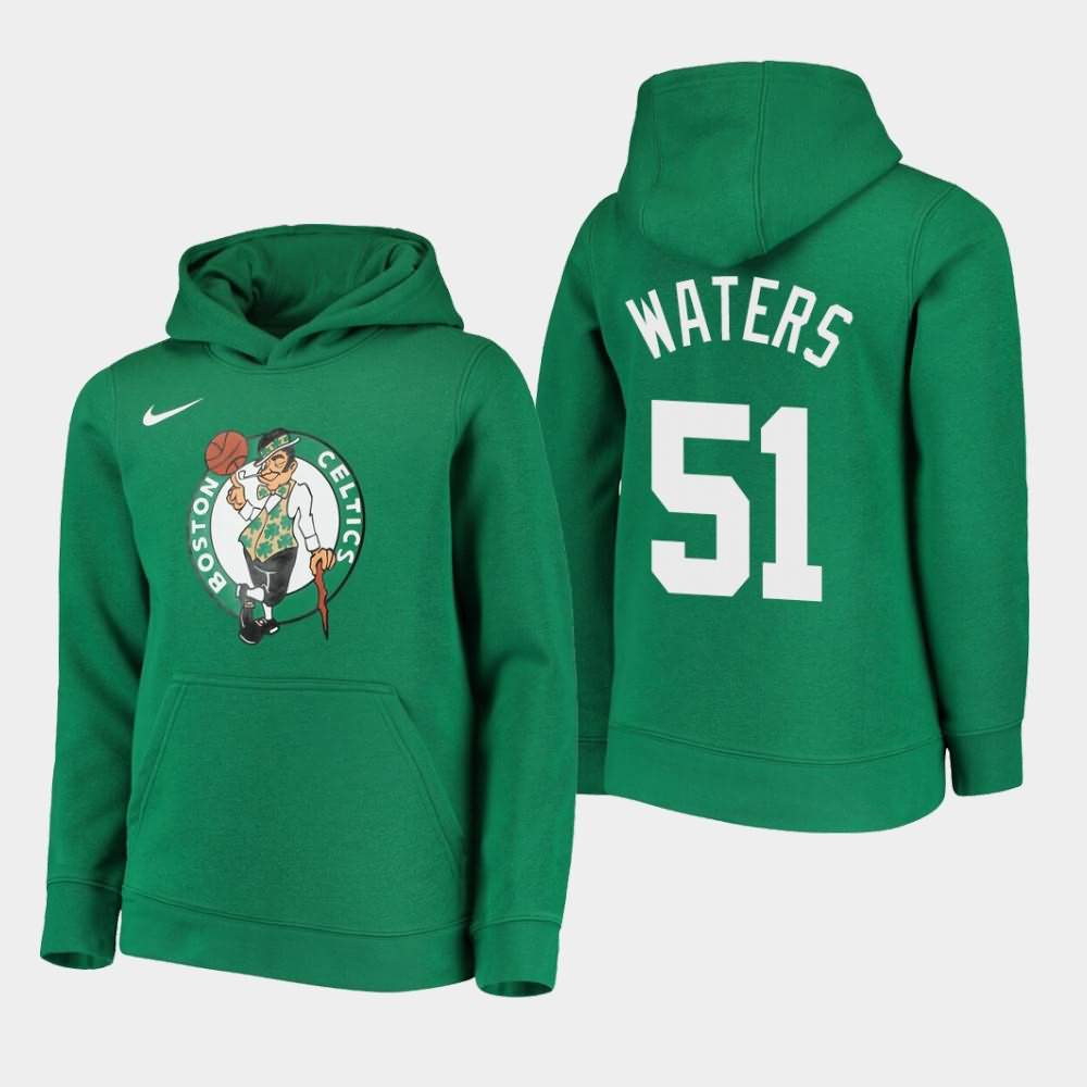 Youth Boston Celtics #51 Tremont Waters Kelly Green Essential Logo Hoodie IHG40E8K