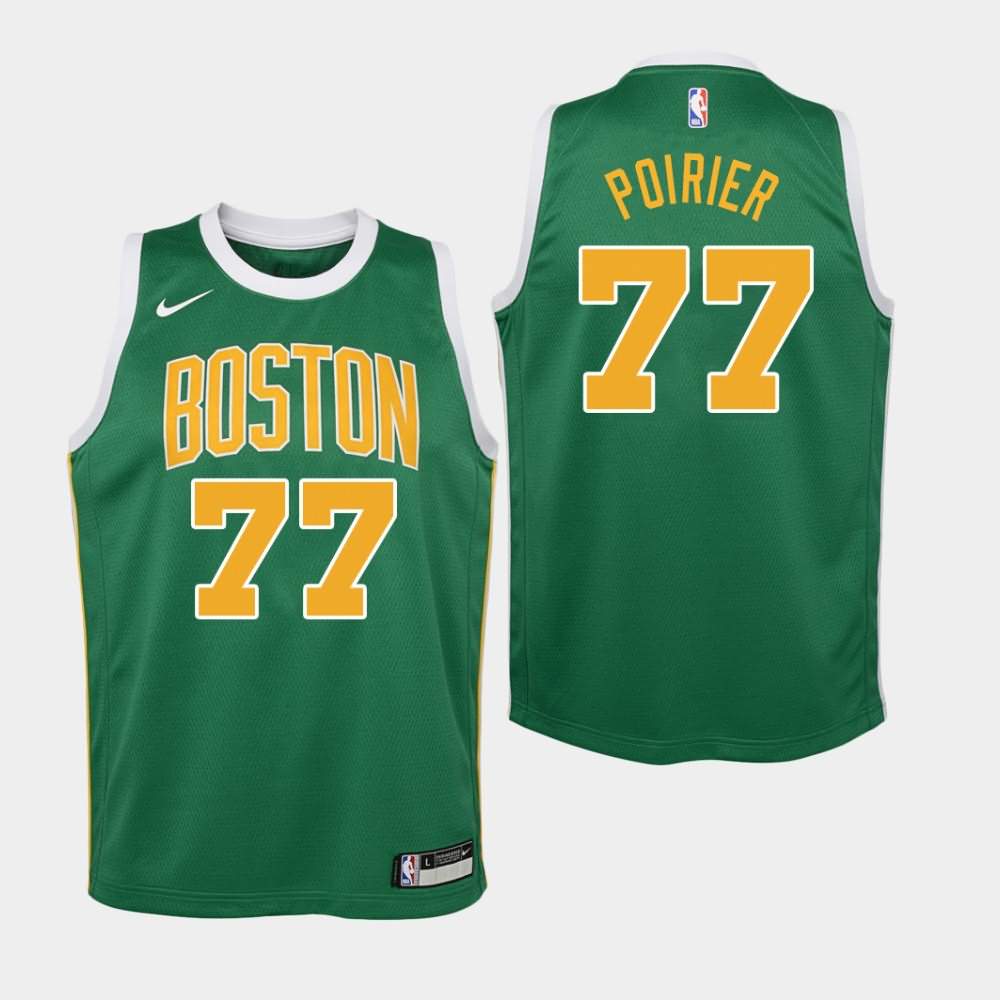 Youth Boston Celtics #77 Vincent Poirier Green Earned Jersey BDV87E6B