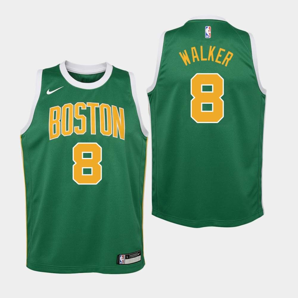 Youth Boston Celtics #8 Kemba Walker Green Earned Jersey DNG34E5Y