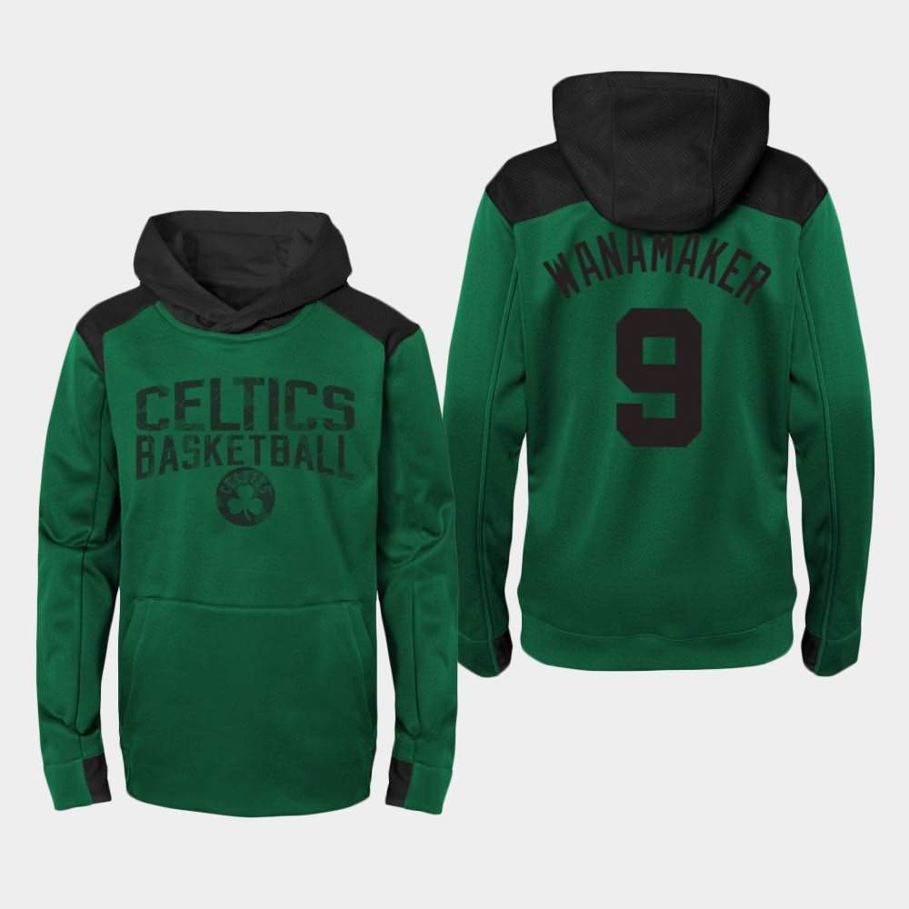 Youth Boston Celtics #9 Bradley Wanamaker Green Off The Court Hoodie JZX07E8E