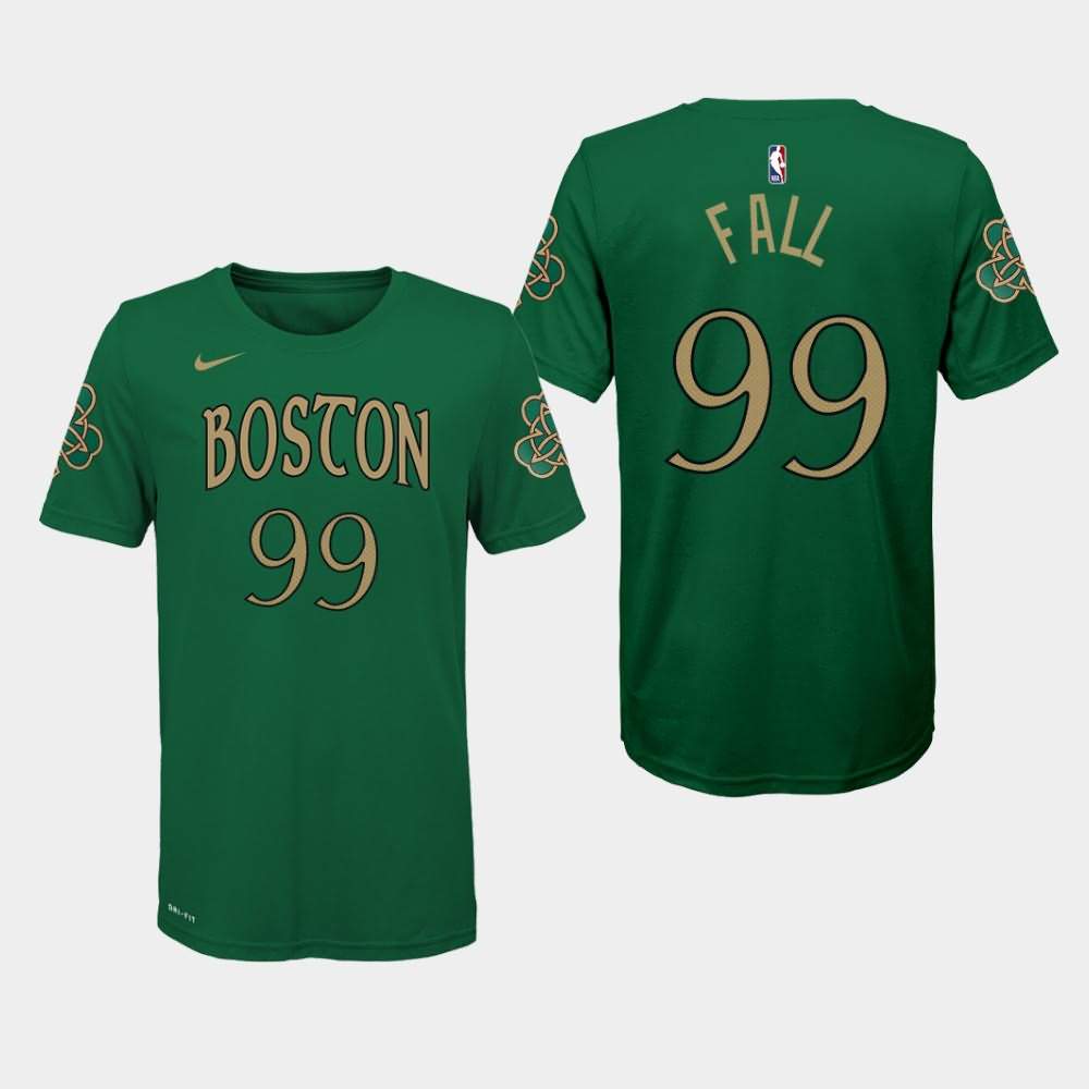 Youth Boston Celtics #99 Tacko Fall Kelly Green City T-Shirt ASB51E2B