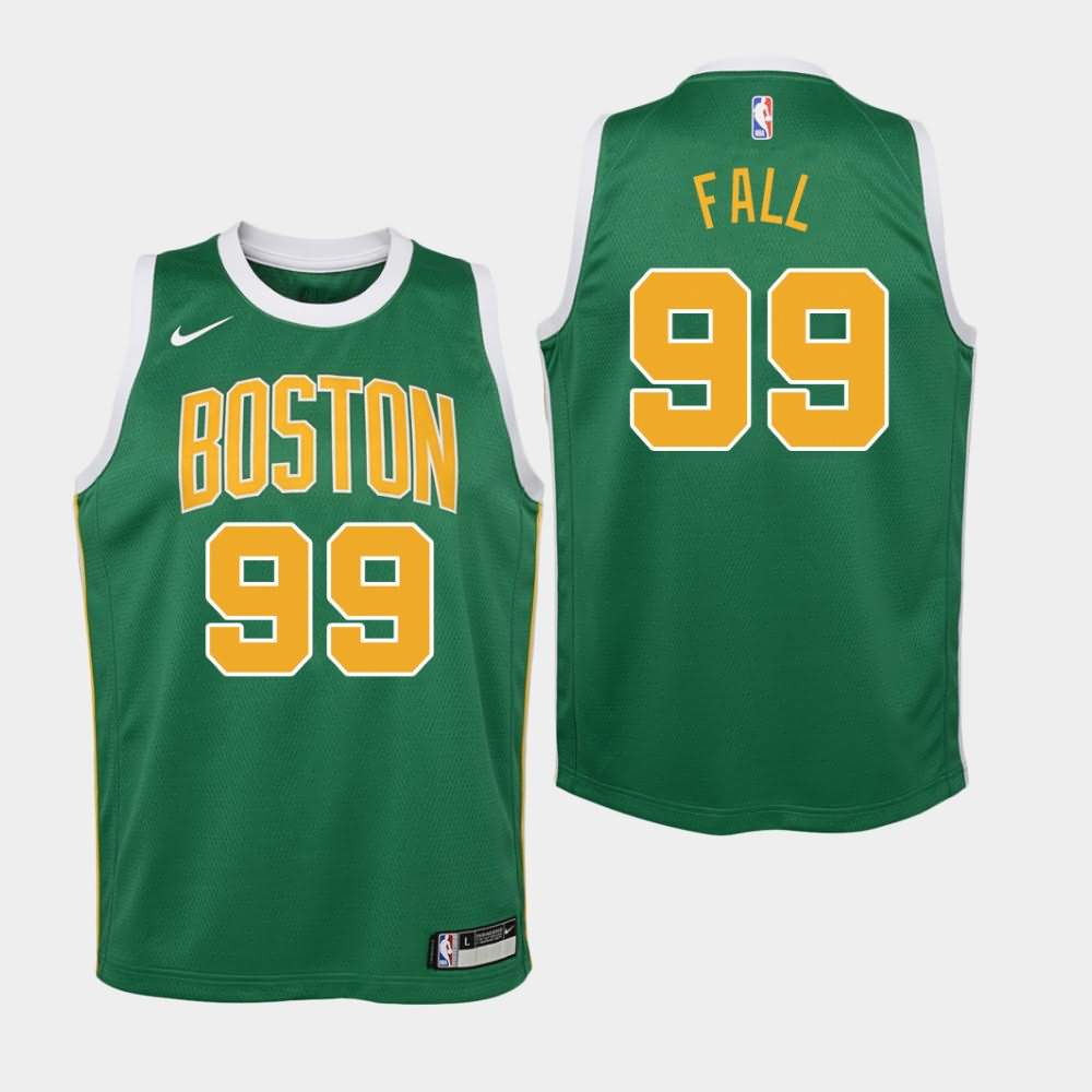 Youth Boston Celtics #99 Tacko Fall Green Earned Jersey FZA06E1K