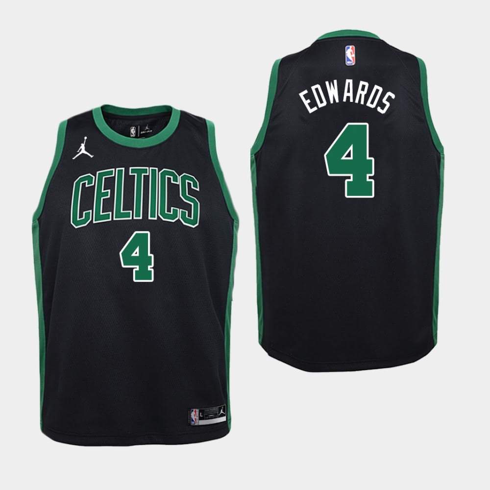 Youth Boston Celtics #4 Carsen Edwards Black Jordan Brand Statement Jersey COV87E1C