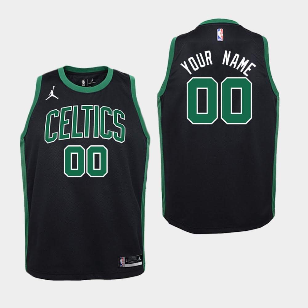 Youth Boston Celtics #00 Custom Black Jordan Brand Statement Jersey RMV71E8Y