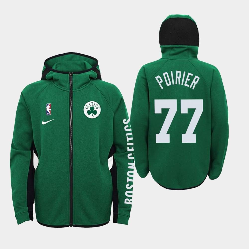 Youth Boston Celtics #77 Vincent Poirier Kelly Green Showtime Performance Team Logo Hoodie OPY61E6R